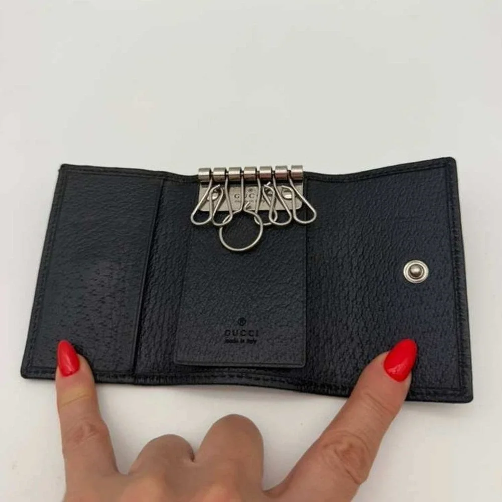 Authentic‎ Gucci Ophidia GG Key Case – Beige/Ebeny Canvas – Excellent Condition